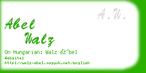 abel walz business card